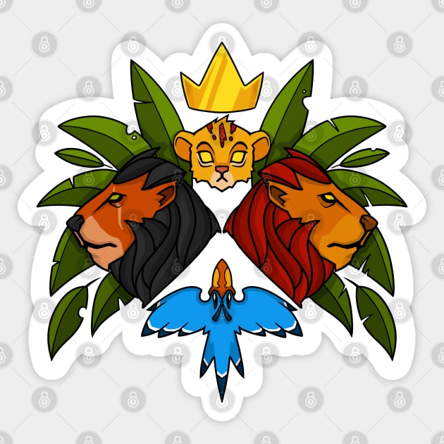 The One True King Sticker by TheTeenosaur